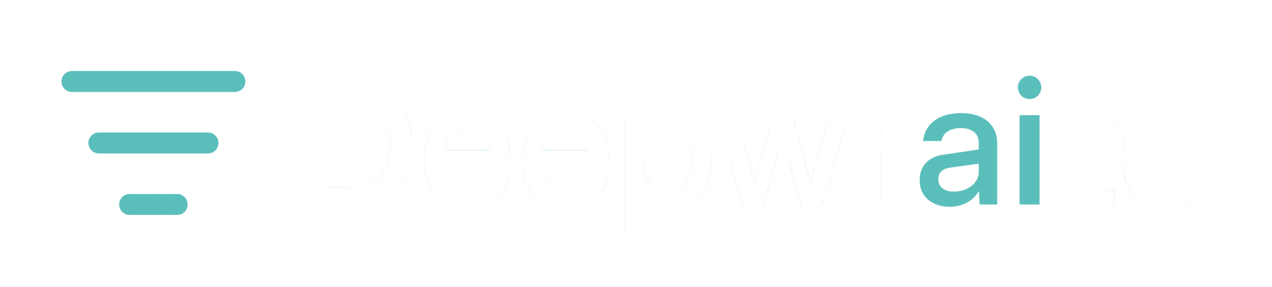 Deepwraite Logo – Negativversion (weiß auf schwarz)